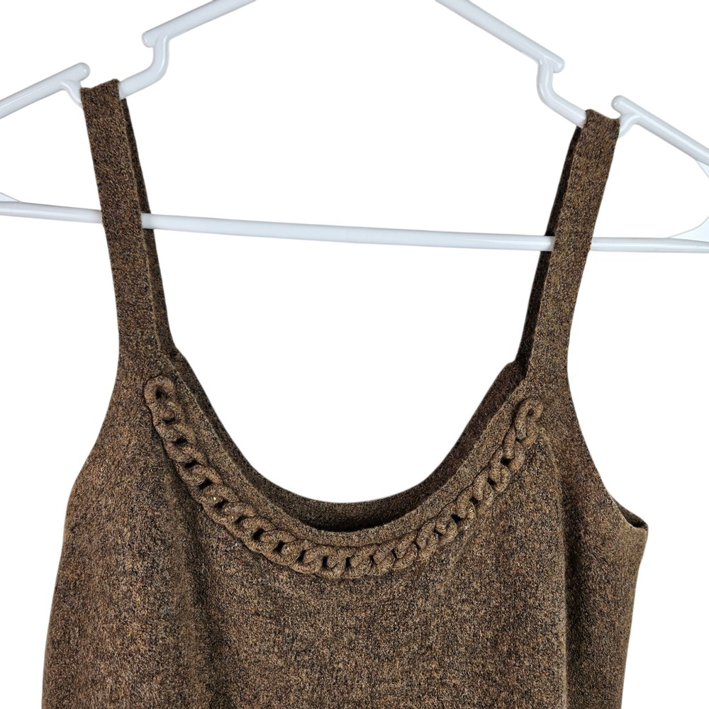 White House Black Market Womens Brown Knit Cardigan Tank Set Size S - Picture 2 of 14